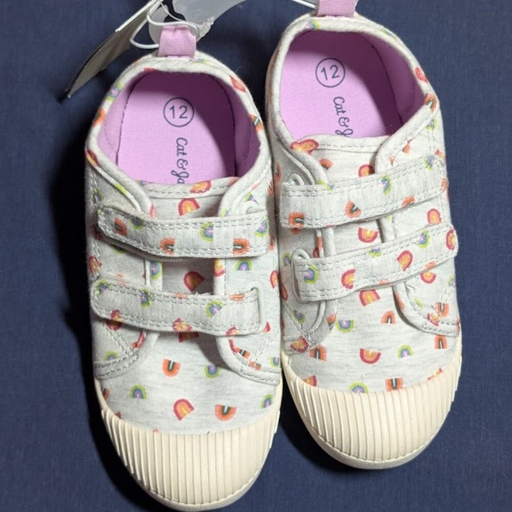 NWT Toddler Girls Cat & Jack Parker Gray Sneakers size 11 & 12